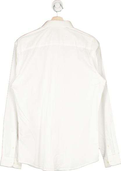 Jack & Jones White Slim Fit Cardiff Shirt L/S UK L