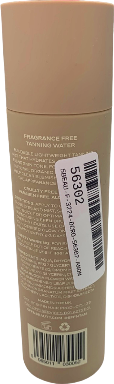 EFFN Fragrance Free Tanning Water Medium To Dark 3.4 fl oz/100 ml