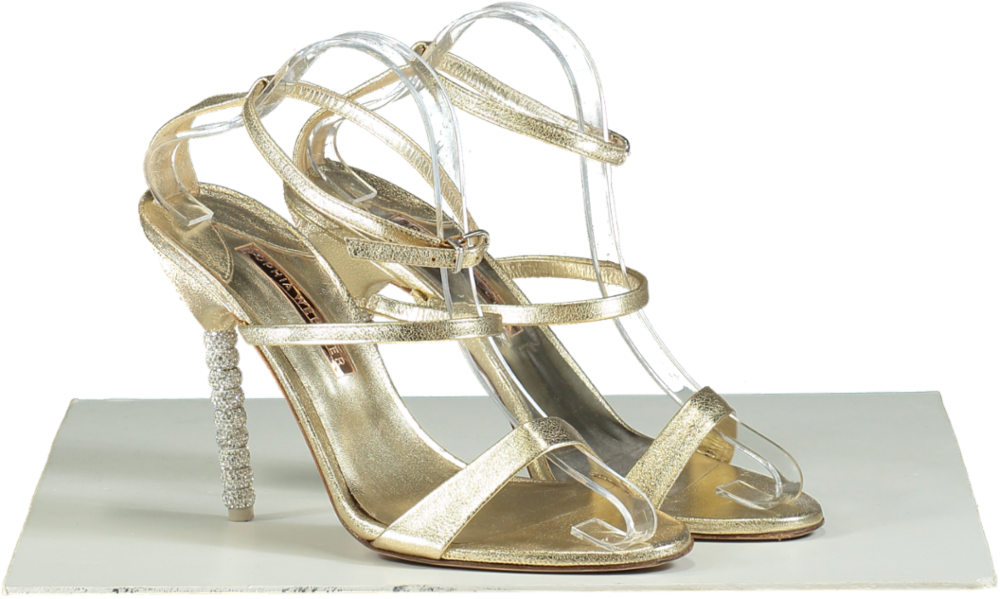 Sophia Webster Gold Rosalind Strappy High Heeled Sandals UK 8 EU 41