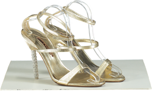 Sophia Webster Gold Rosalind Strappy High Heeled Sandals UK 8 EU 41