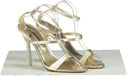 Sophia Webster Gold Rosalind Strappy High Heeled Sandals UK 8 EU 41