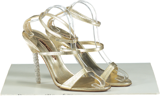 Sophia Webster Gold Rosalind Strappy High Heeled Sandals UK 8 EU 41