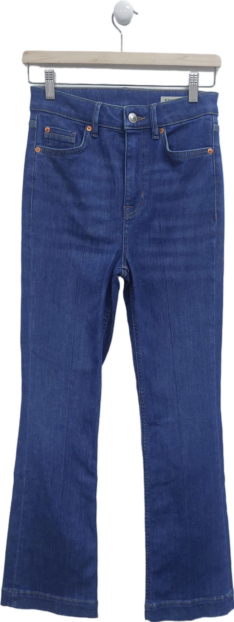 M&S Blue Slim Flare Jeans UK 8