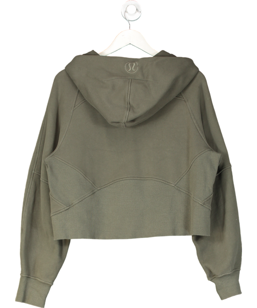 Lululemon Khaki Green Scuba Full Zip Hoodie UK S/M