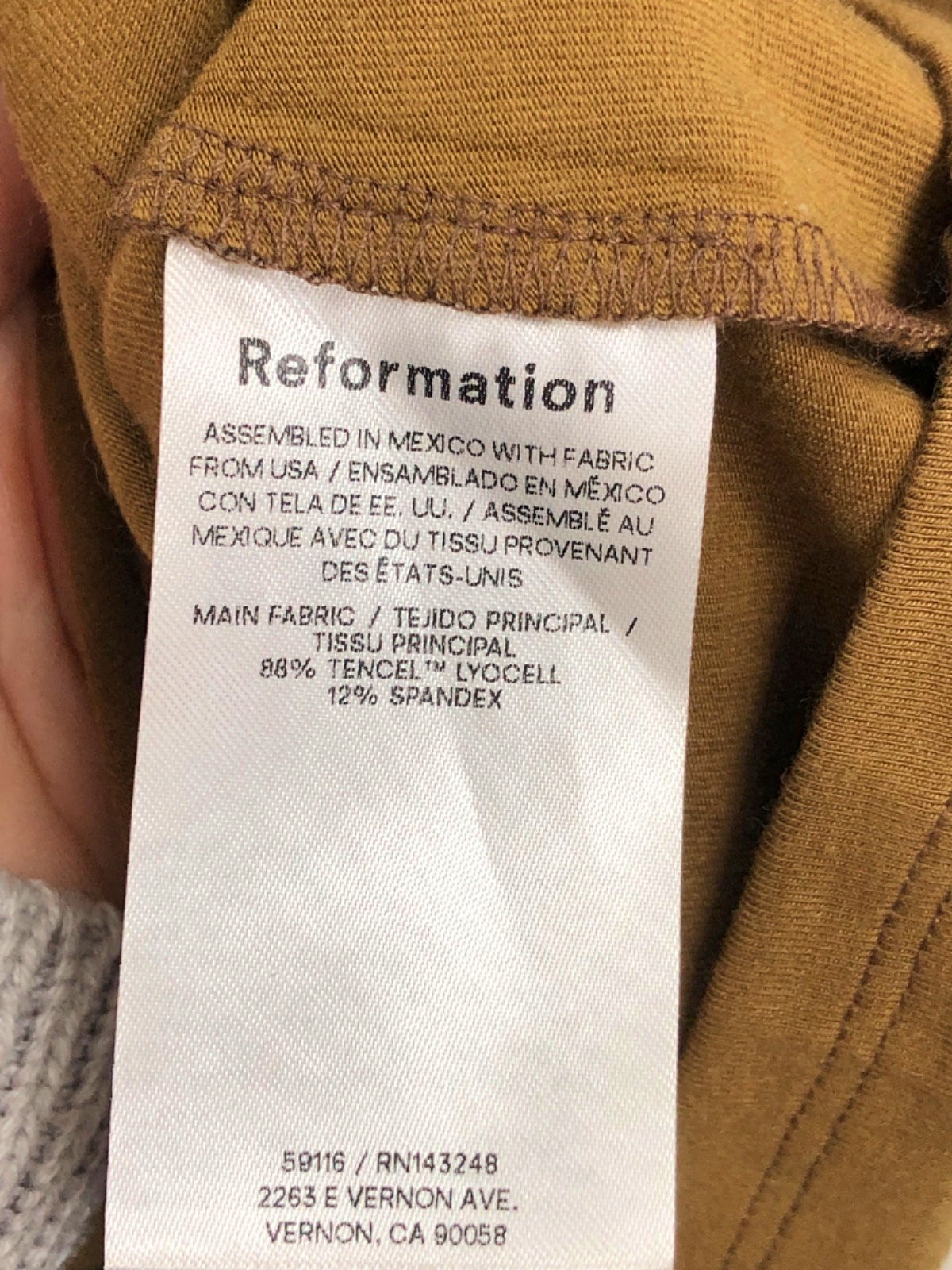 Reformation Brown Sleeveless Dress UK XS