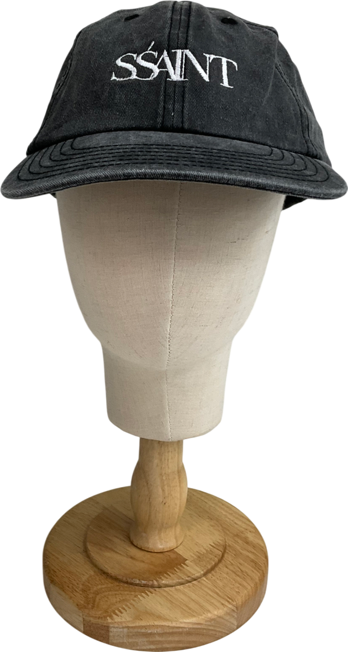 Sśaint Washed Black Cap One Size