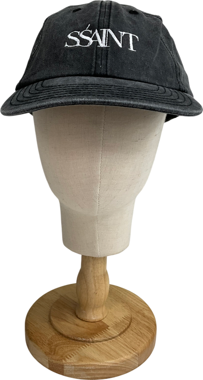 Sśaint Washed Black Cap One Size