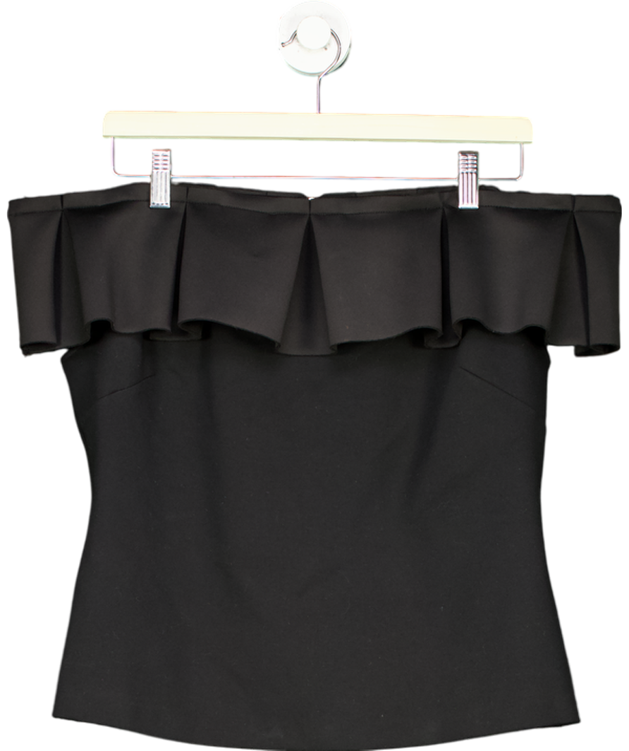 Ted Baker Black Bardot Frill Top UK 14