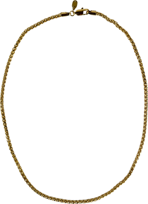 CRAFTD LONDON Wheat 3mm 18k Yellow Gold Plated Chain