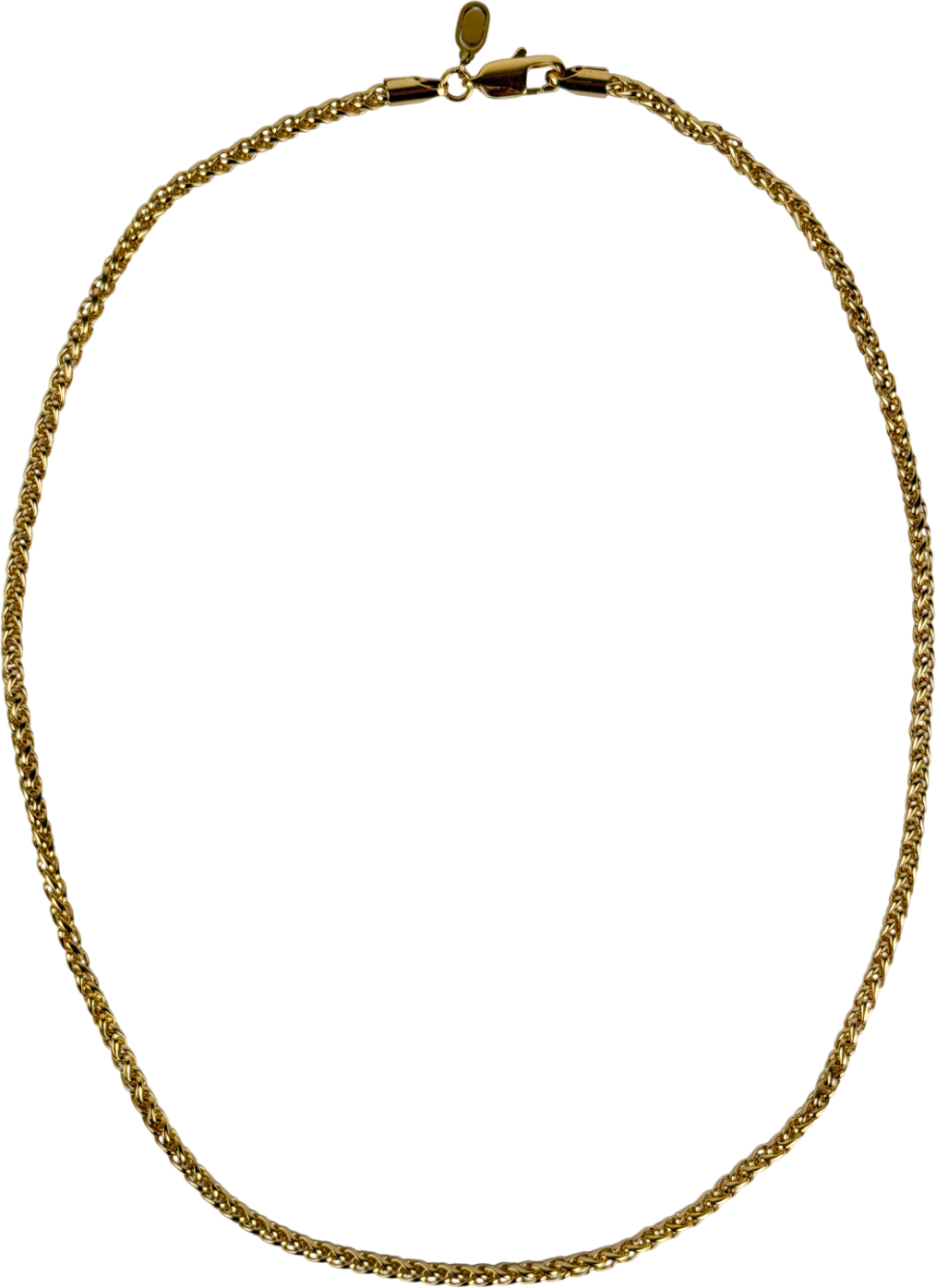 CRAFTD LONDON Wheat 3mm 18k Yellow Gold Plated Chain