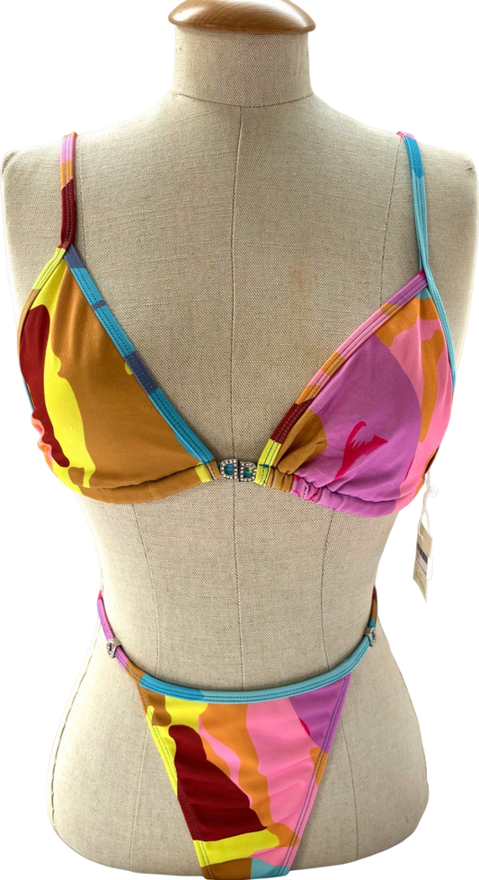 Duo Daze Multicoloured Camo Bikini UK M