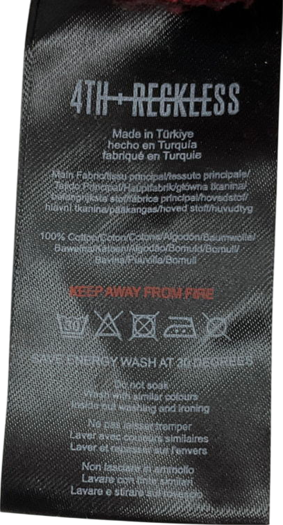 4th & Reckless Red 4th Wide Leg Branded Joggers- Fergie UK M