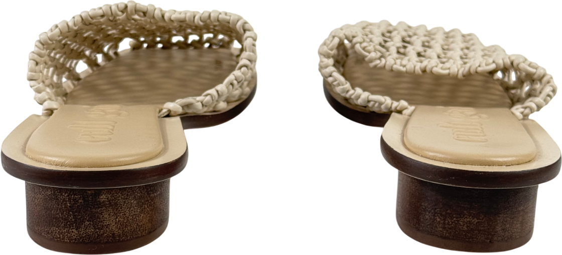 CULT GAIA Off- White 25mm Merida Mule Shoes UK 6 EU 39 👠