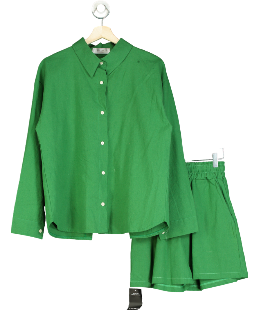 storets Green Mia Linen 2-piece Set UK S/M