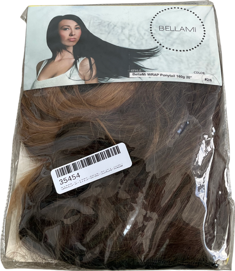 Bellami Brown Wrap Ponytail 160g 20” Hair Extension In Colour #2/6 One Size