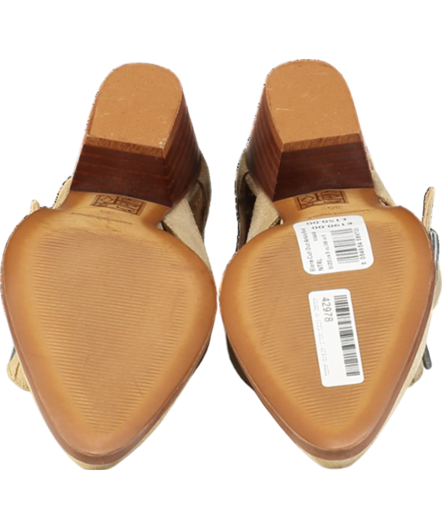 Mint Velvet Beige Elora Cut Out Ankle Boot UK 3 EU 36 👠