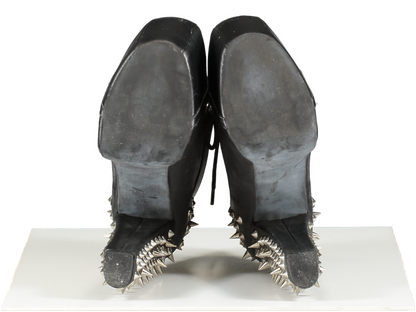 Havana Last Black Studded Platform Ankle Boots UK 7 EU 40 👠