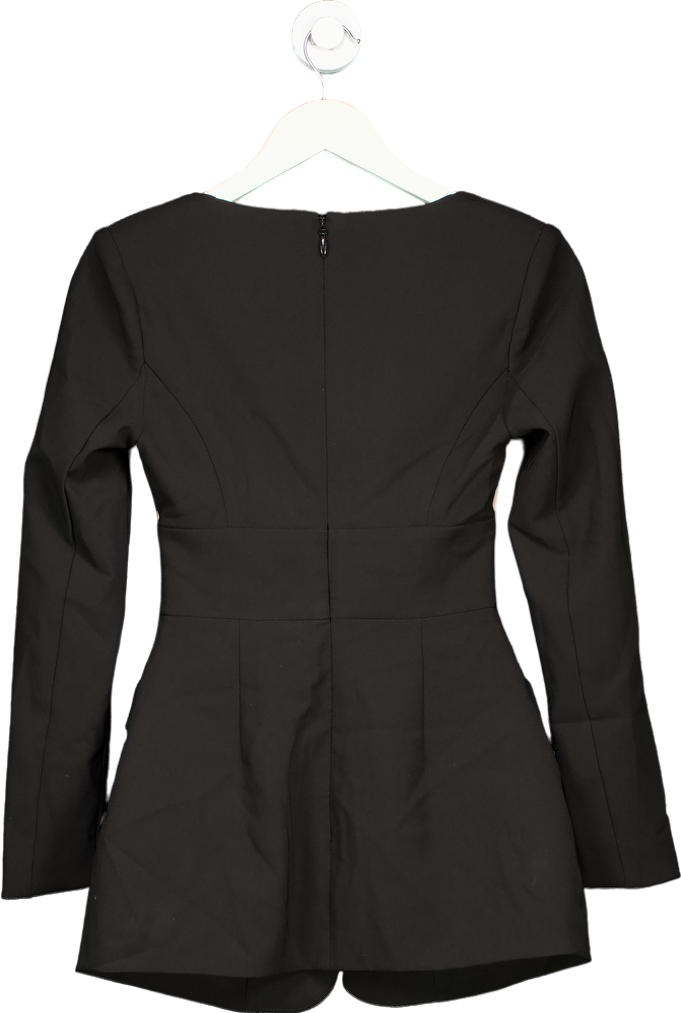 Lavish Alice Black Bow Detail Blazer Dress UK 6