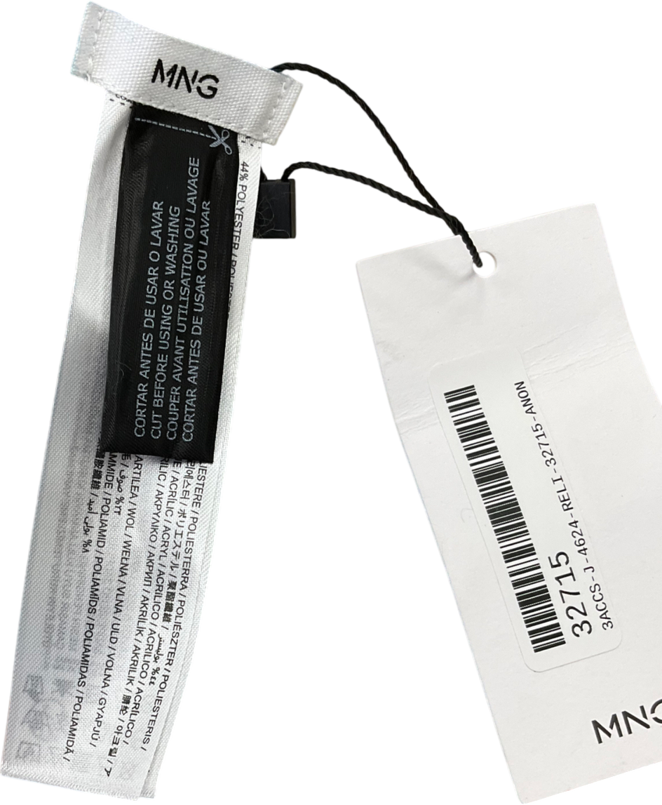 MANGO Multicoloured Woollen Check Scarf No Size