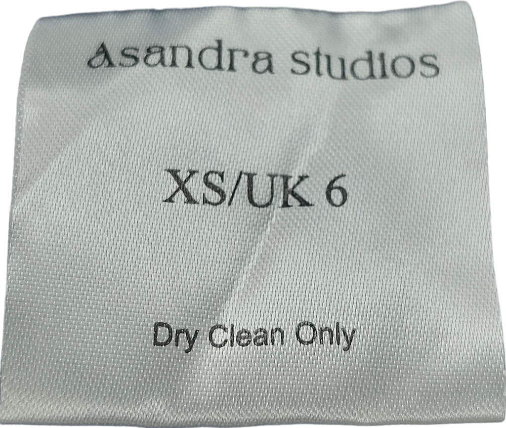 Asandra Studios Blue Pinstripe Zip Front Jacket UK 6