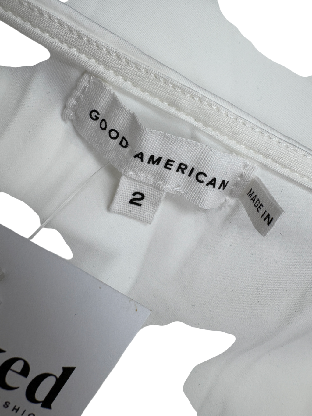 Good American White Scuba T-shirt Bodysuit UK M