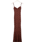 wanderdoll Brown Leah Lace Maxi Dress | Chocolate UK XS