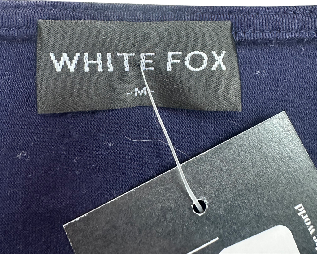 White Fox Blue Only For Tonight Long Sleeve Top Navy UK M