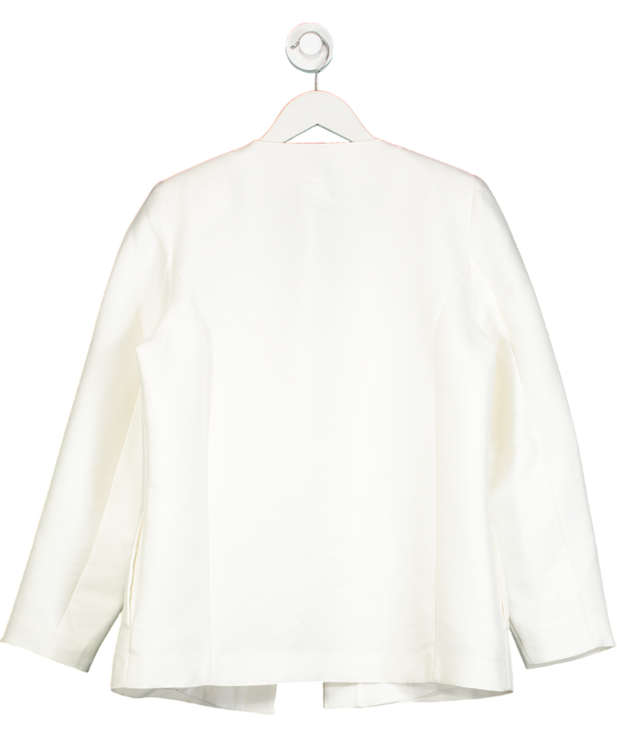 Aligne Cream Beau Tie Up Satin Blazer UK 10