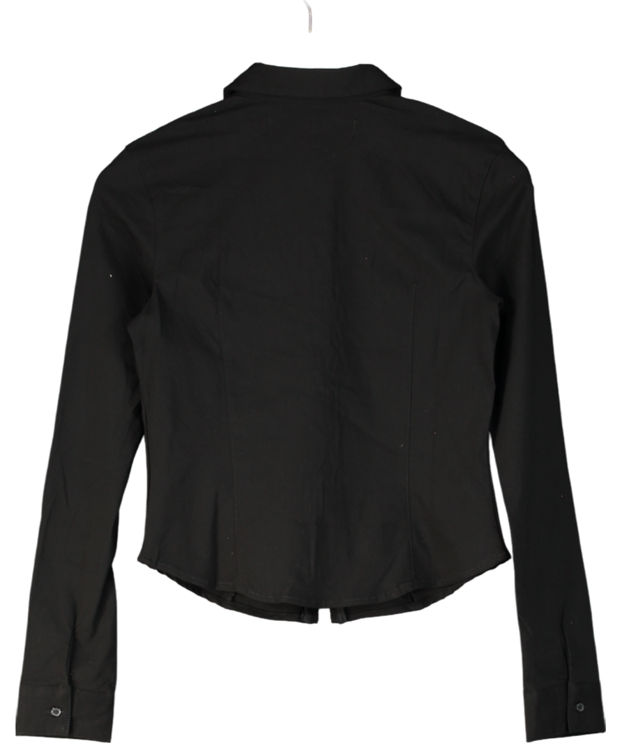 silence + noise Black Hailey Zip Through Shirt UK M