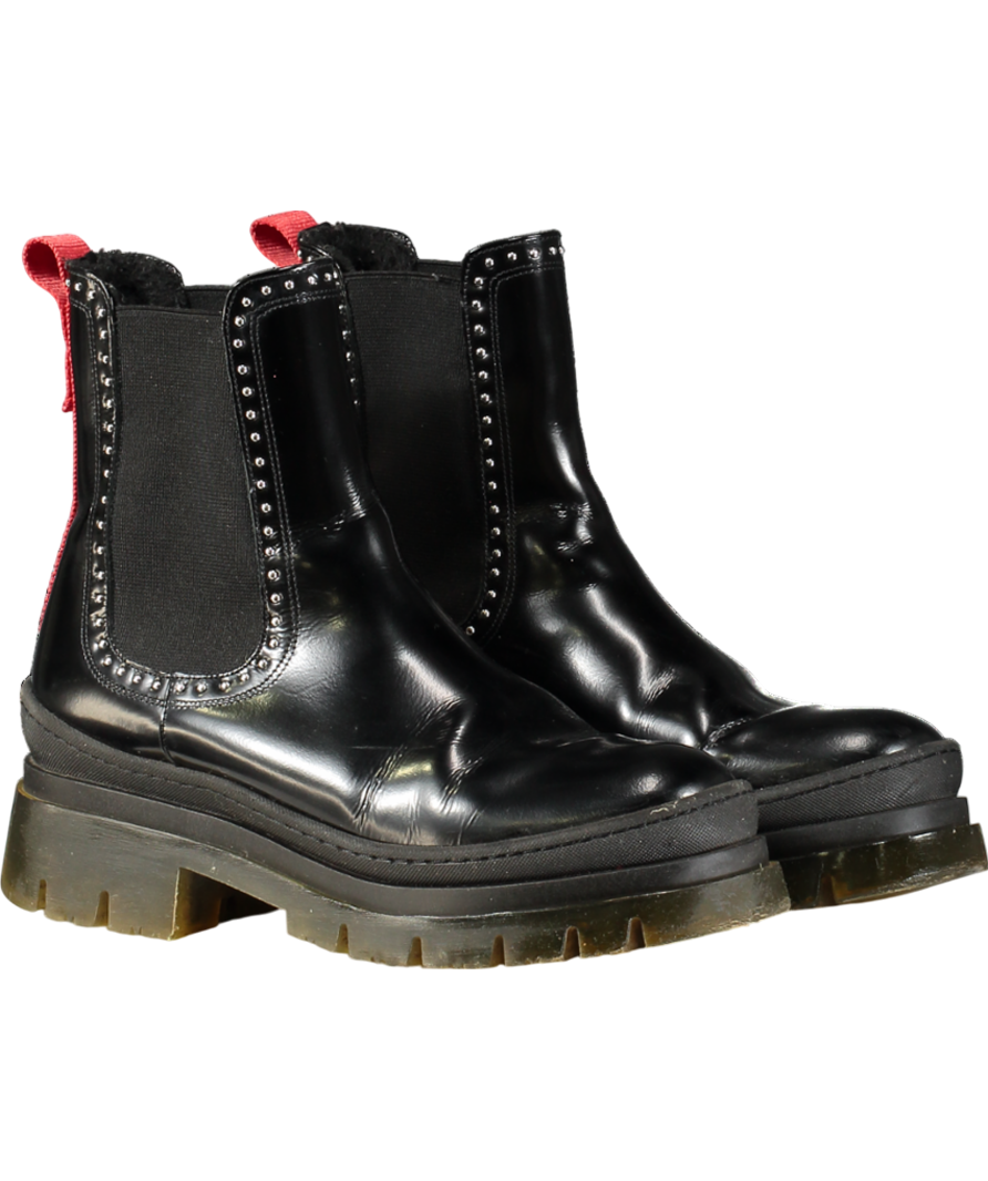 Camilla Elphick Black Leather Maddison Ankle Boots UK 5 EU 38 👠