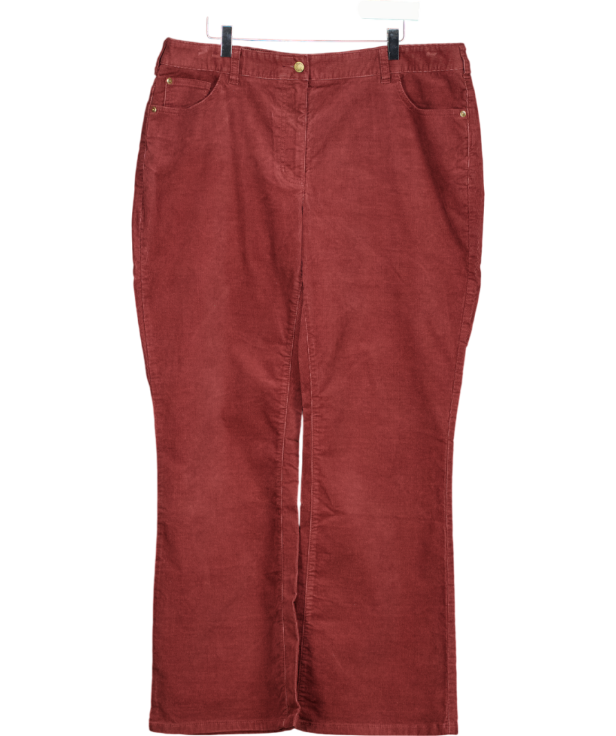 Boden Red Corduroy Wide Leg Jeans UK 18