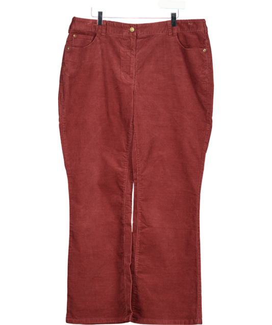 Boden Red Corduroy Wide Leg Jeans UK 18