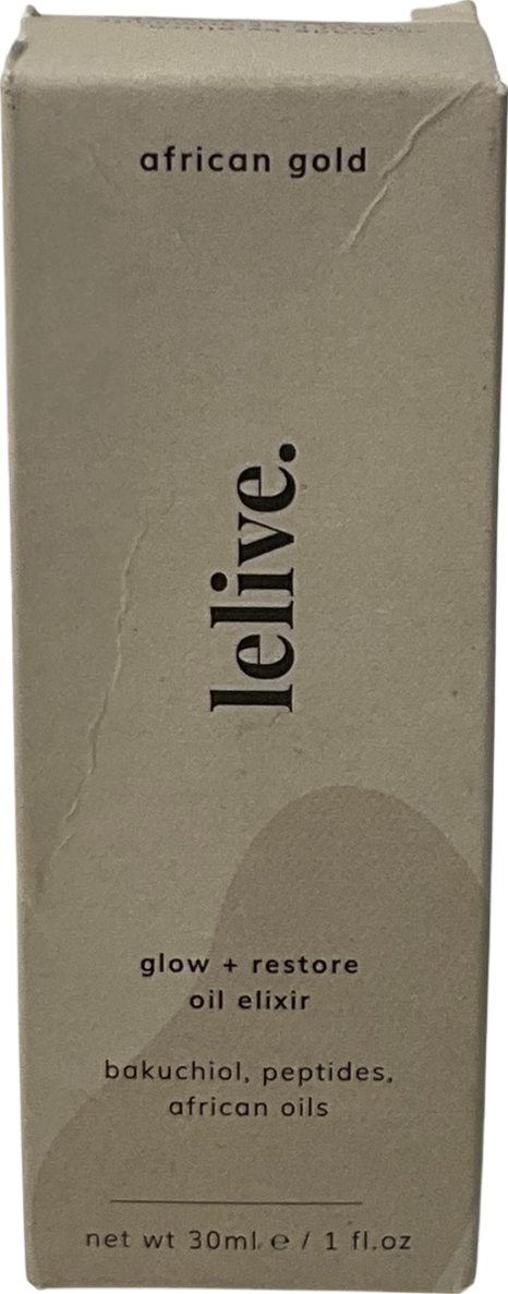 lelive African Gold | Glow + Restore Oil Elixir White 30ml