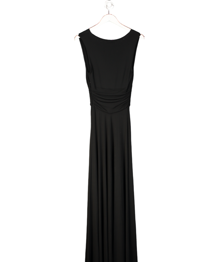 Celine Black Ruched Maxi Dress UK 10