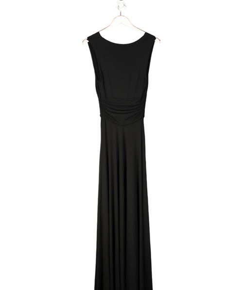 Celine Black Ruched Maxi Dress UK 10