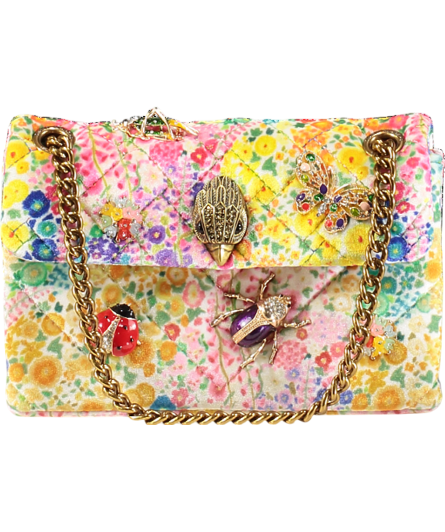 Kurt Geiger Multicoloured Floral Couture Mini Kensington Bag