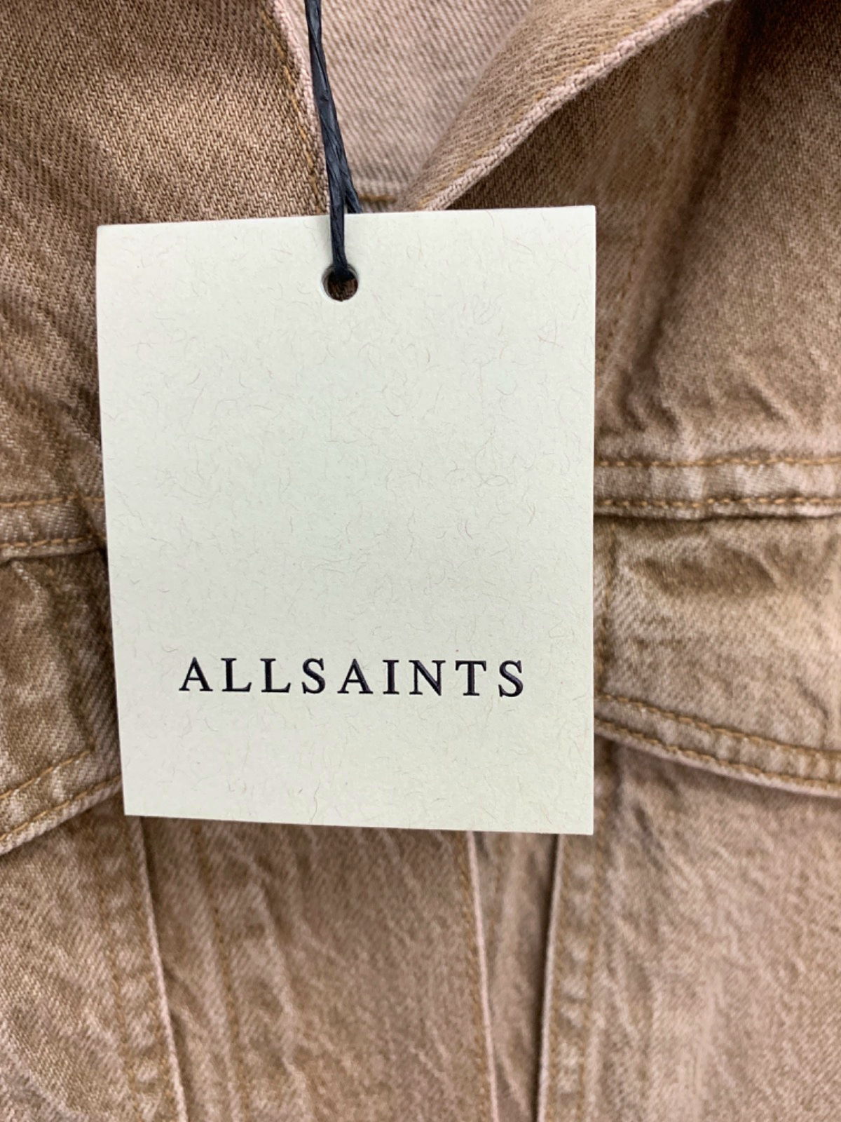 AllSaints Light Brown Willow Denim Jacket UK XS