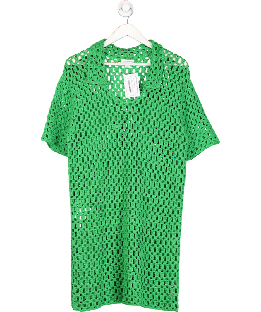 Warehouse Green Collared Cover Up Dress UK M