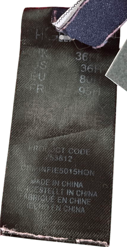 figleaves Red Pulse Lace Underwired Balcony Bra UK 36FF