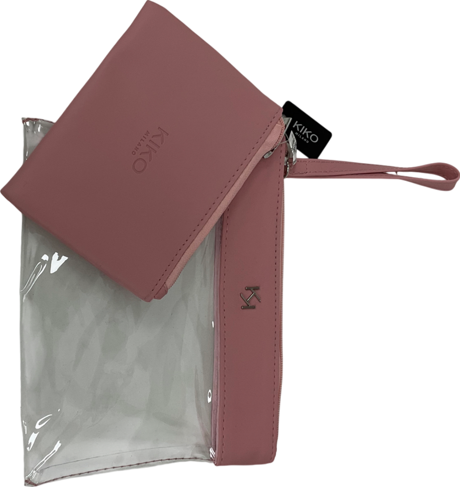 kiko Pink Transparent Beauty Case