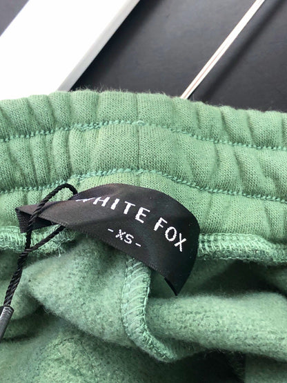 White Fox Green Sport Shorts UK XS