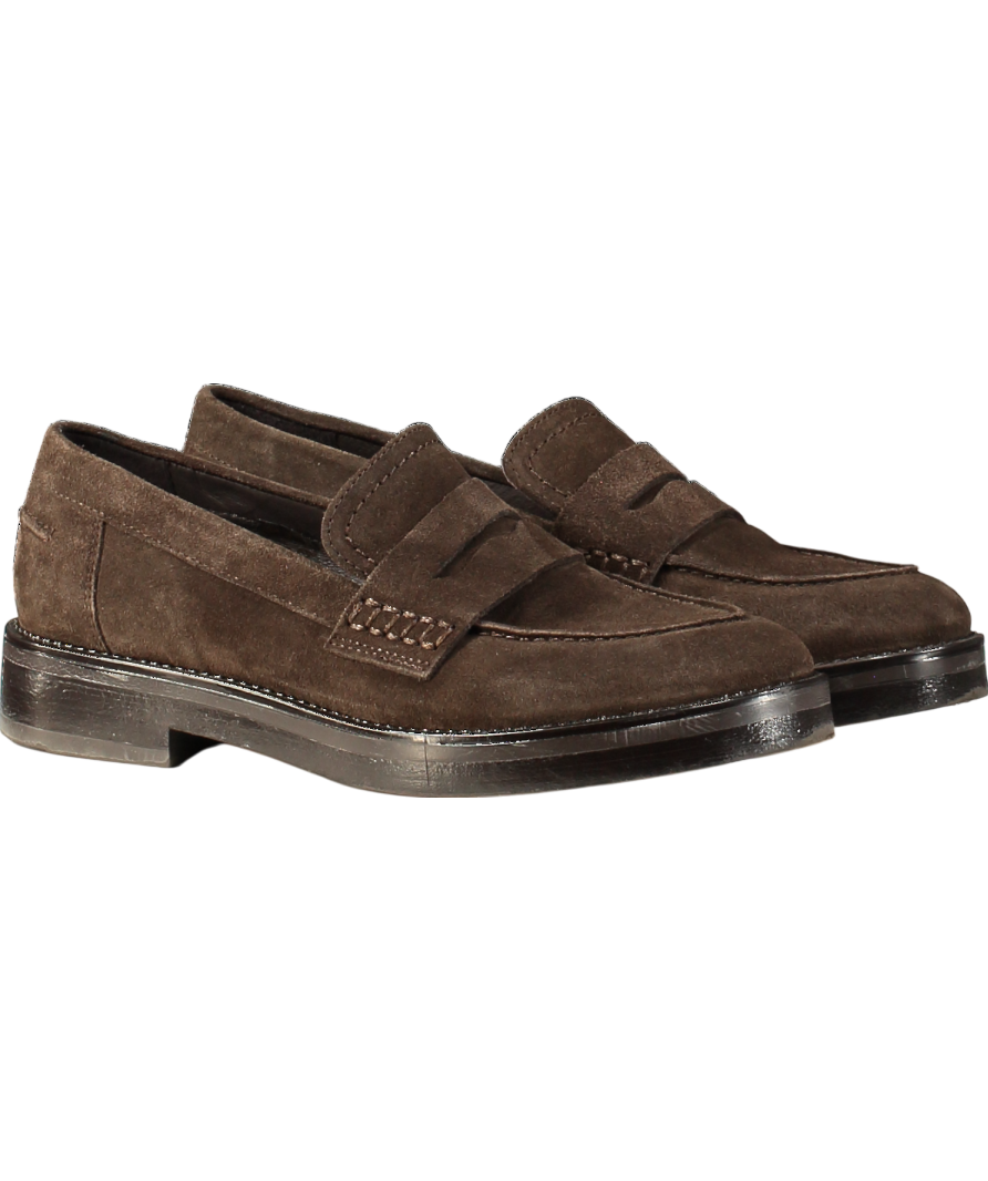 jonak Round-toe Loafers In Dark Brown Suede | Mirna UK 5 EU 38 👠