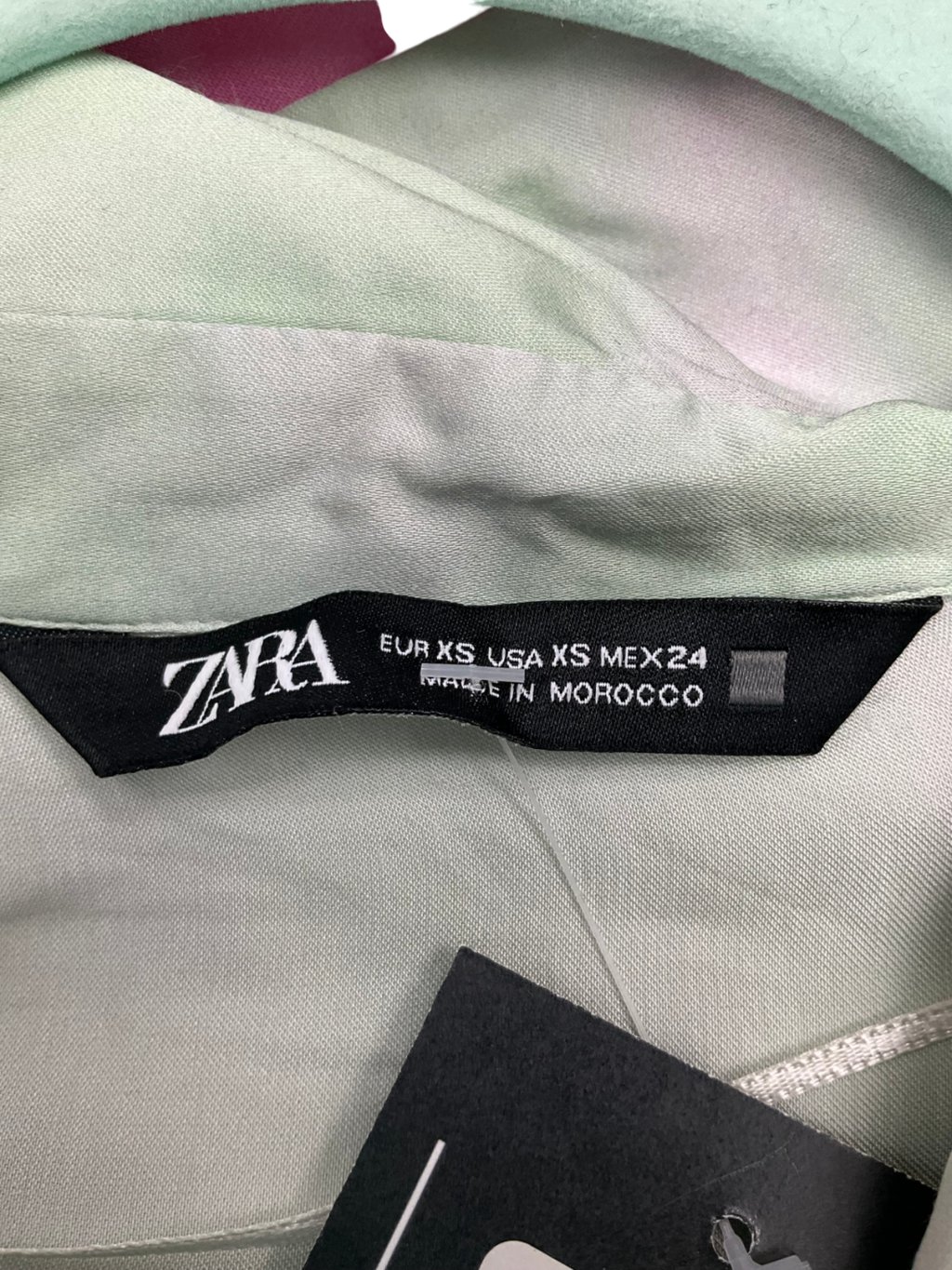 ZARA Oversized Ombre Effect Satin Shirt UK XS