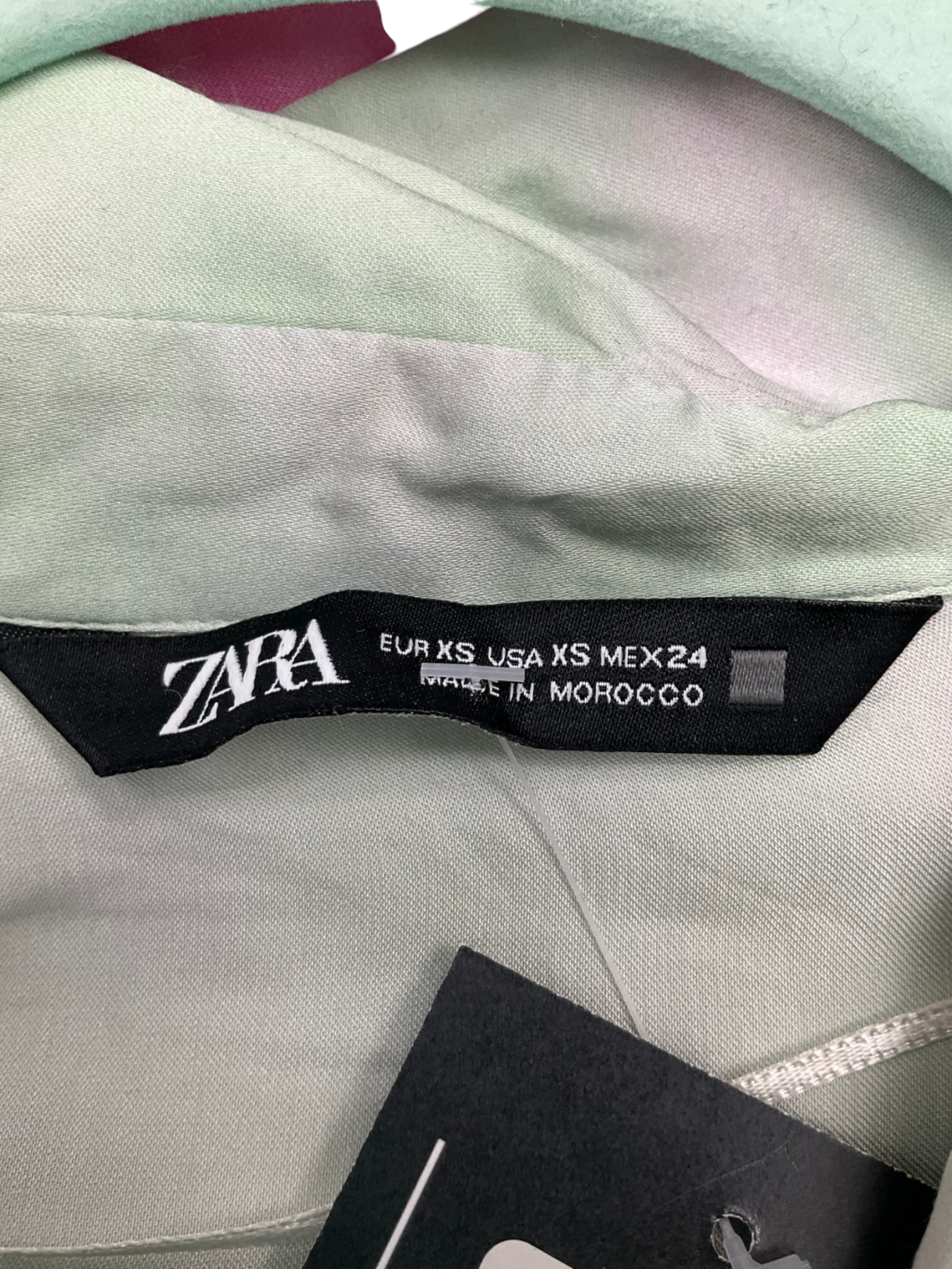 ZARA Oversized Ombre Effect Satin Shirt UK XS