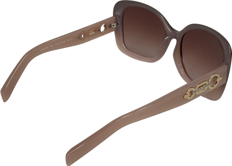Karen Millen Brown Gold Detail Sunglasses