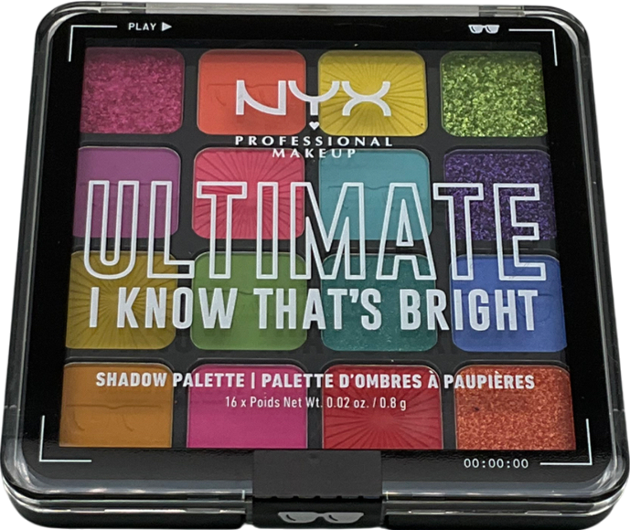 NYX Ultimate Shadow Palette Vegan 16-pan - I Know That's Bright I Know Thats Bright 16x0.2