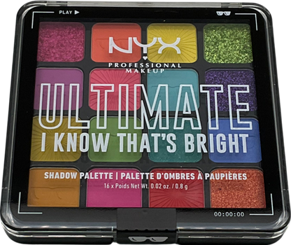 NYX Ultimate Shadow Palette Vegan 16-pan - I Know That's Bright I Know Thats Bright 16x0.2