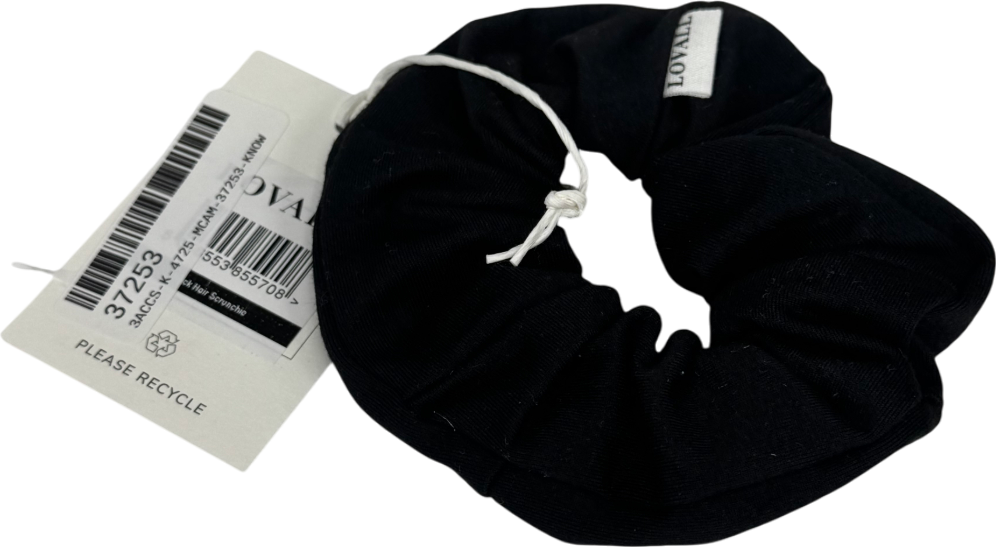 Lovall Black Hair Scrunchie One Size