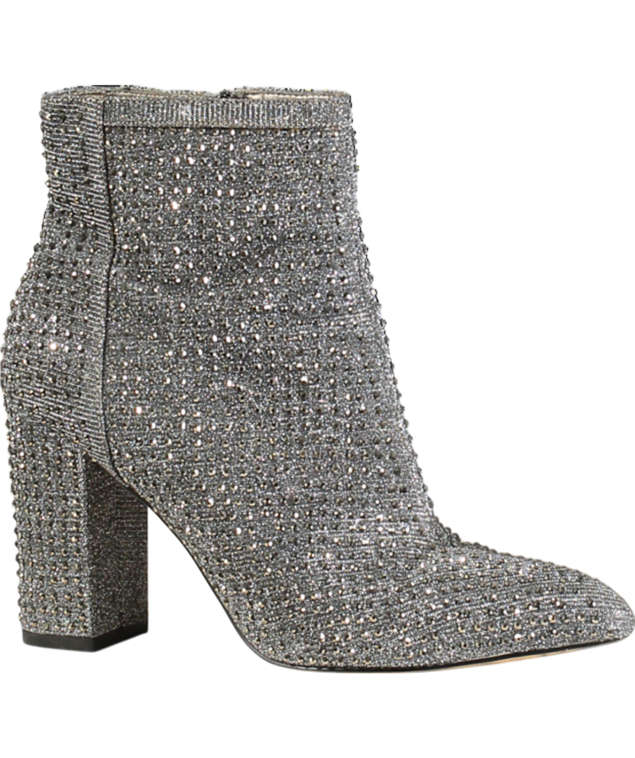Carvela Grey Shine Embellished Ankle Boots UK 4 EU 37 👠