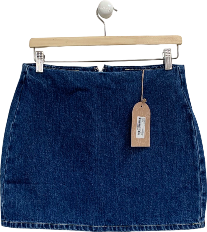 Meshki Dark Blue Ellie Denim Mini Skirt UK M